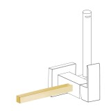 Accesorio porta toallas bidé WC oro mate - 03412402OM 1
