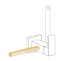 Accesorio porta toallas para bidé WC oro mate - 03412402OM
