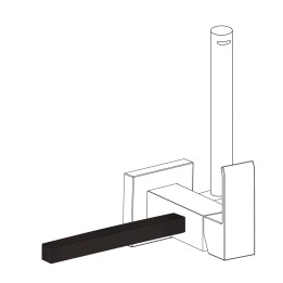 Accesorio porta toallas bidé WC negro mate - 03412402NM 1