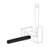 Accesorio porta toallas bidé WC negro mate - 03412402NM 1