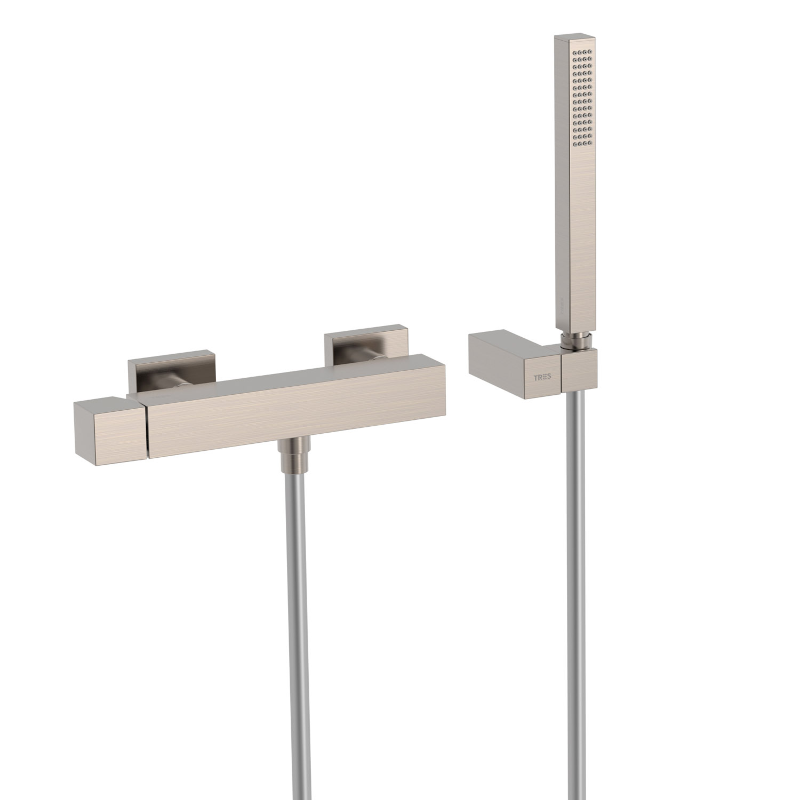 Monomando ducha CUADRO-TRES acero - 50716703