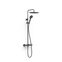 Conjunto termostático ducha OVER-WALL negro mate - 19038705NM 1