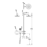 Kit termostático ducha empotrado 2-vías THERM-BOX cromo - 20435004 2