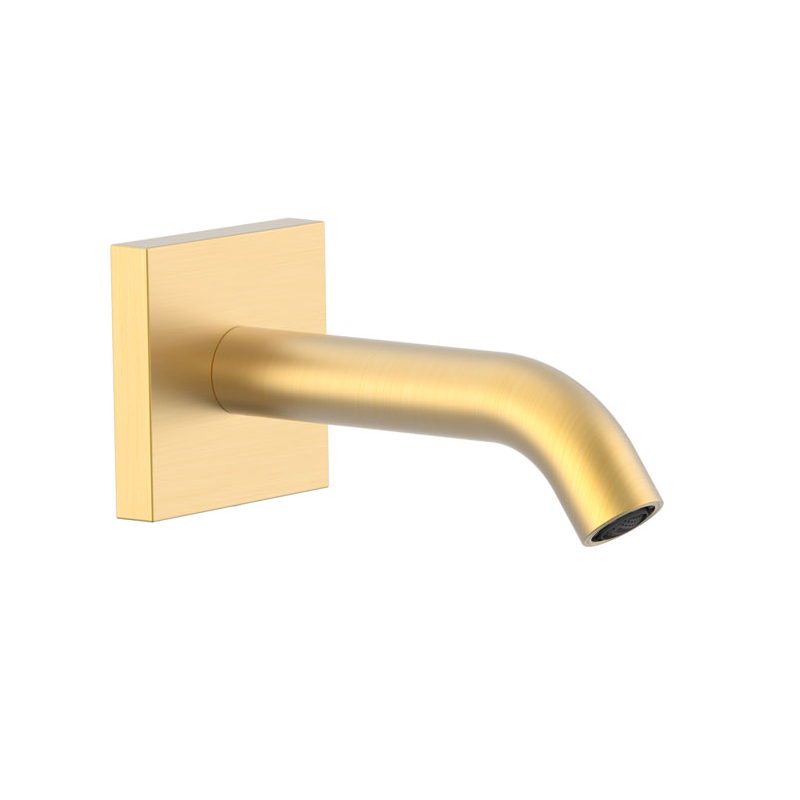 Caño fijo pared TRES oro mate - 21018107OM