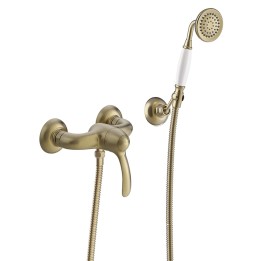 monomando ducha TRES-CLASIC latón viejo mate - 24216701LM
