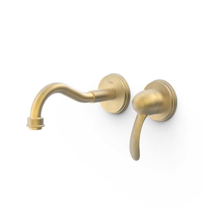 Monomando lavabo empotrado TRES-CLASIC latón viejo mate - 24220001LM 1