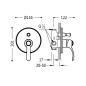 Monomando ducha empotrado 2-vías MONOCLASIC latón viejo mate - 24218001LM