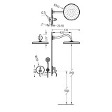 Kit monomando ducha empotrado 2-vías TRES CLASIC cromo - 24218003 2