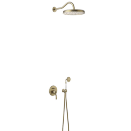 Kit monomando ducha empotrado 2-vías TRES CLASIC latón viejo mate - 24218003LM 1