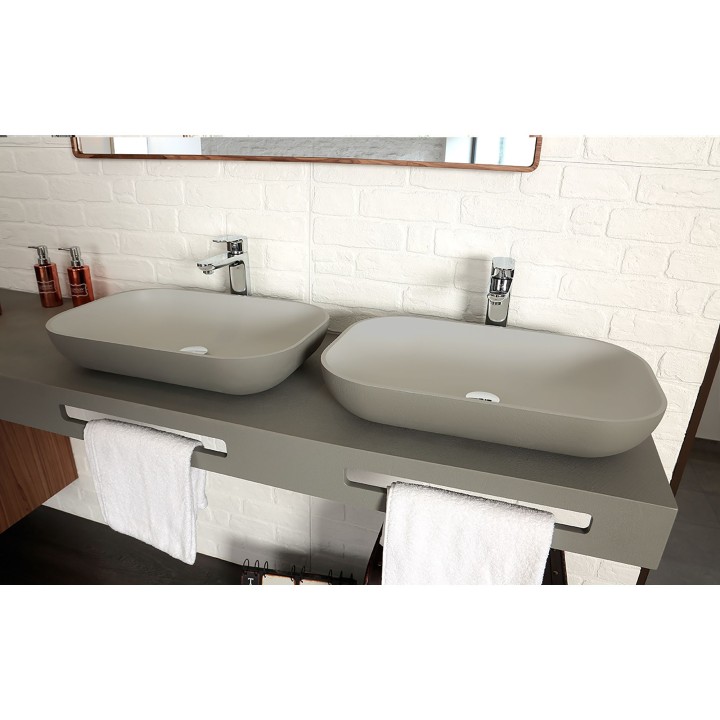 Lavabo resina sobre encimera Acquabella ON-TOP RECTANGLE 3
