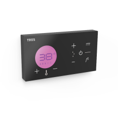 Termostático electrónico ducha empotrado 2-vías negro mate - 49288299 - Tres