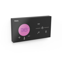 Termostático electrónico ducha empotrado 3-vías negro mate - 49288398 - Tres