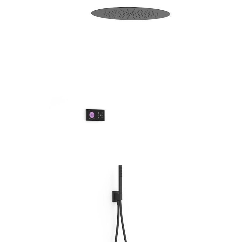 Kit termostático electrónico ducha empotrado 2-vías negro mate - 09288557NM