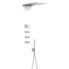Kit termostático electrónico ducha empotrado 4-vías cromo - 09286408 1