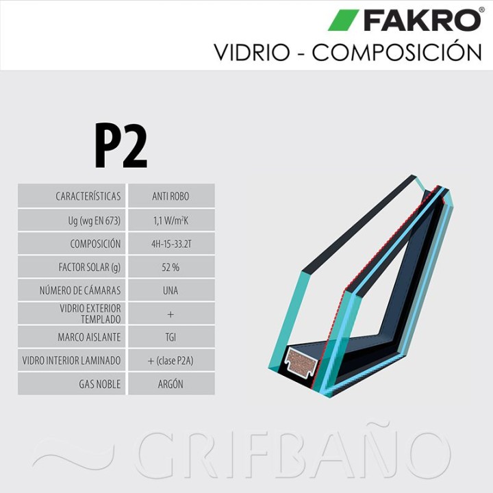 Ventana para cubierta plana FAKRO TIPO Z P2 con toldillo AMZ/Z 7