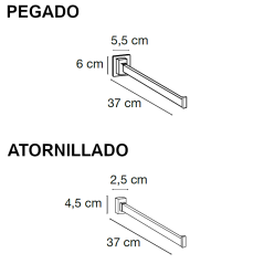 Toallero barra perpendicular LINK/TOP - Mediterránea del Baño