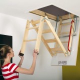 Escalera escamoteable de tramos de madera LWK KOMFORT - Fakro 7