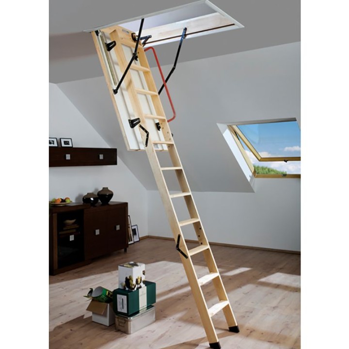Escalera escamoteable de tramos de madera LWK KOMFORT - Fakro 9