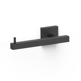 Portarrollo pared CUADRADO negro mate - 10723606NM 1