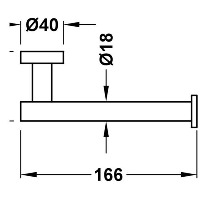 Portarrollo pared REDONDO oro rosa mate - 16123606OPM 2