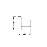 Percha pared CUADRADO oro mate - 10723620OM 2