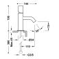 Monomando lavabo STUDY-TRES acero - 26190301AC