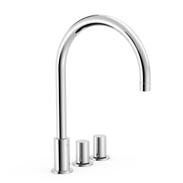 Bimando lavabo repisa STUDY-TRES cromo - 06110501 1