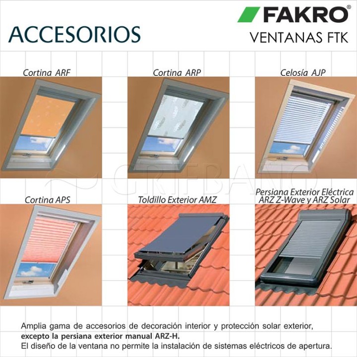 Ventana para tejado giratoria FAKRO FTK-V U2 3