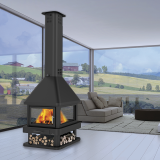 Chimenea de leña central HUELVA 4 caras - Bronpi 1
