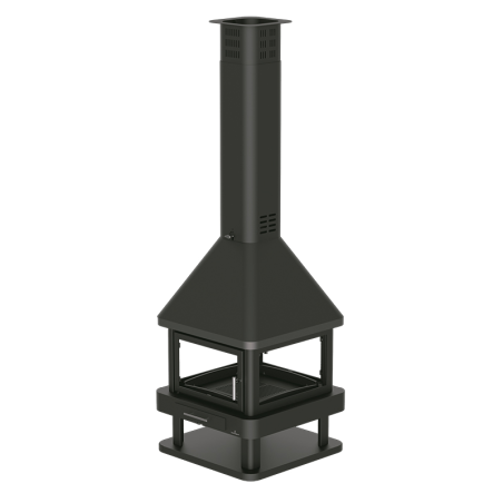 Chimenea de leña central HUELVA 4 caras - Bronpi