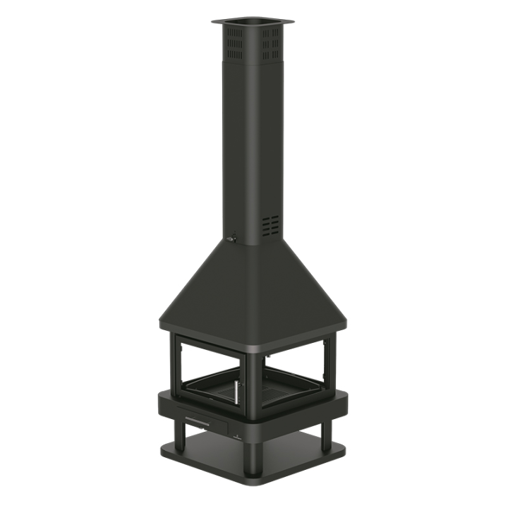 Chimenea de leña central HUELVA 4 caras - Bronpi 2