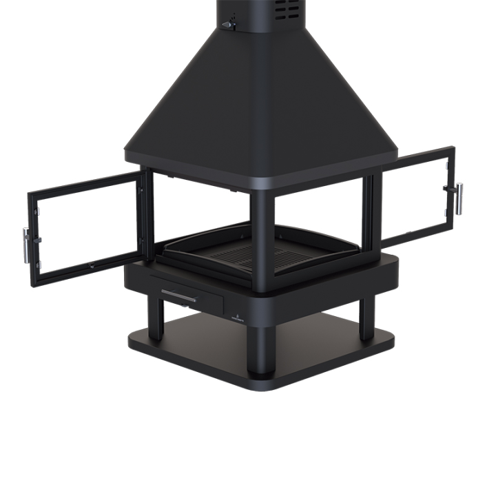 Chimenea de leña central HUELVA 4 caras - Bronpi 3