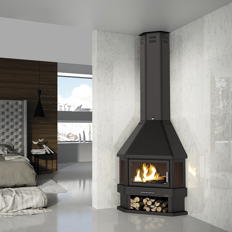 Chimenea de leña rincón LORCA R - Bronpi Chimenea de leña rincón LORCA R - Bronpi