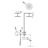 Kit termostático ducha empotrado 2-vías THERM-BOX cromo - 26235003 2