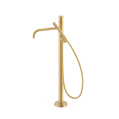 Monomando baño-ducha a suelo STUDY-TRES oro mate - 26247006OM - Tres