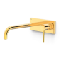 Monomando lavabo empotrado STUDY-TRES oro brillo - 2623003*OR