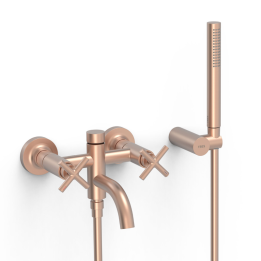 Bimando baño-ducha MONTBLANC-TRES oro rosa mate - 28317601OPM 1