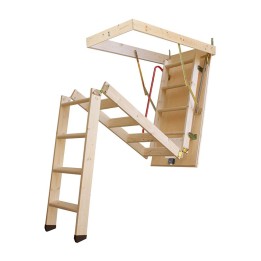 Escalera escamoteable de tramos LC-3 ISO madera - Maydisa 1