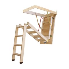 Escalera escamoteable de tramos LC-3 ISO madera