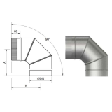 Codo galvanizado 90º sectores 1