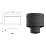 Sombrerete antirrevocante negro mate 1