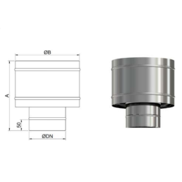 Sombrerete antirrevocante acero inoxidable S304 simple 1