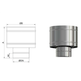 Sombrerete antirrevocante acero inoxidable S304 simple 1