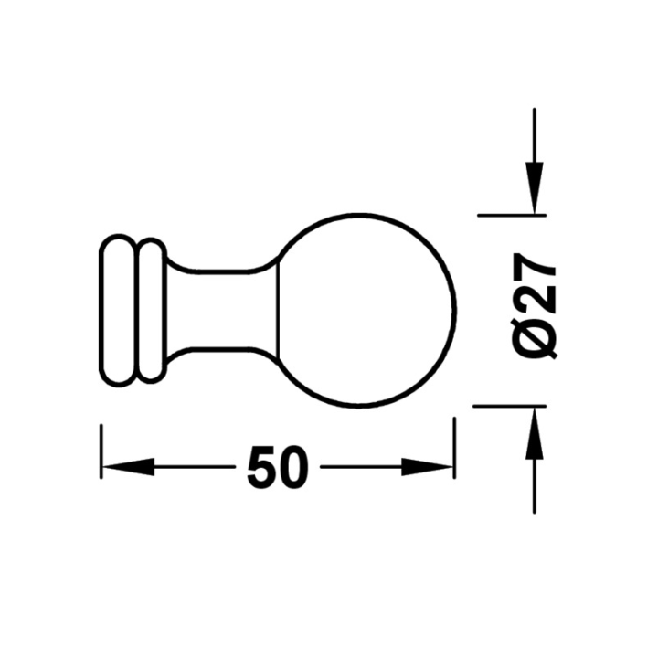 Percha pared CLÁSICO cromo - 12423607 2