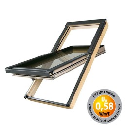 Ventana para tejado giratoria FAKRO FTT U8 THERMO Passive House 1