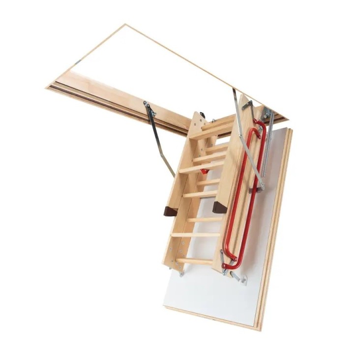 Escalera escamoteable de tramos de madera LWL EXTRA - Fakro 1