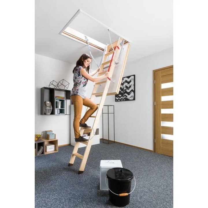 Escalera escamoteable de tramos de madera LTK ENERGY - Fakro 4