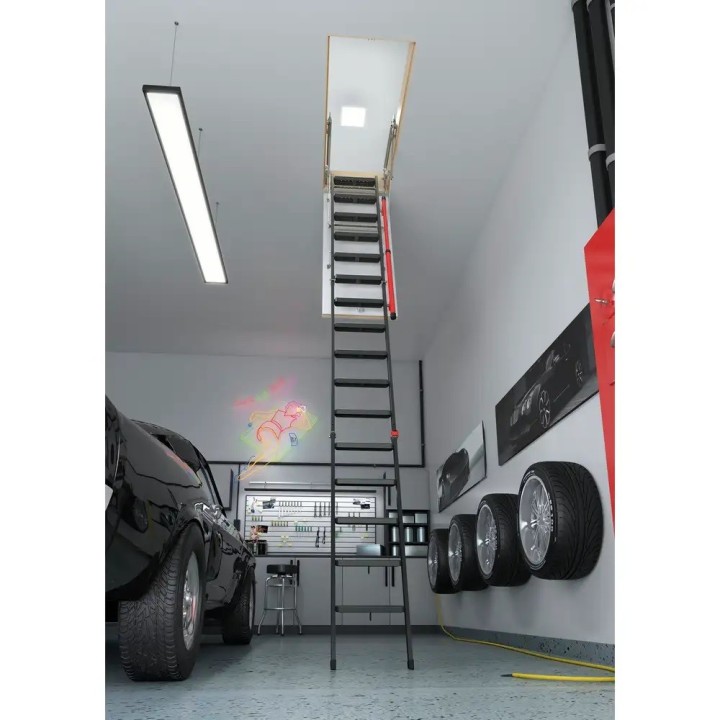 Escalera escamoteable de tramos metálica LMP - Fakro 3