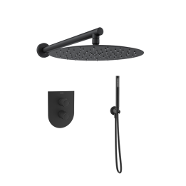 Kit termostático ducha empotrado 2-vías URBAN CHIC negro mate - K2187012NM 1