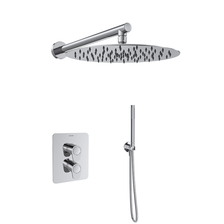 Kit termostático ducha empotrado 2-vías ALEXIA cromo - K3687012 1